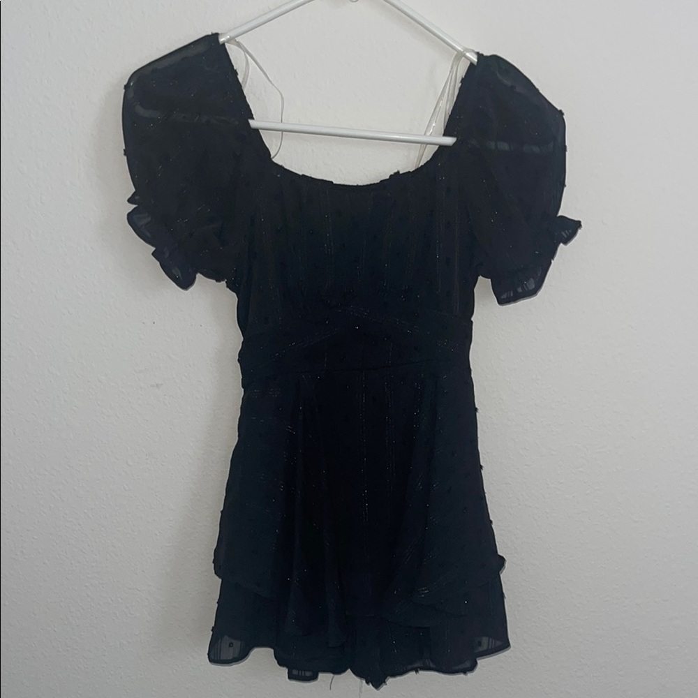 Black Puff Sleeve romper
